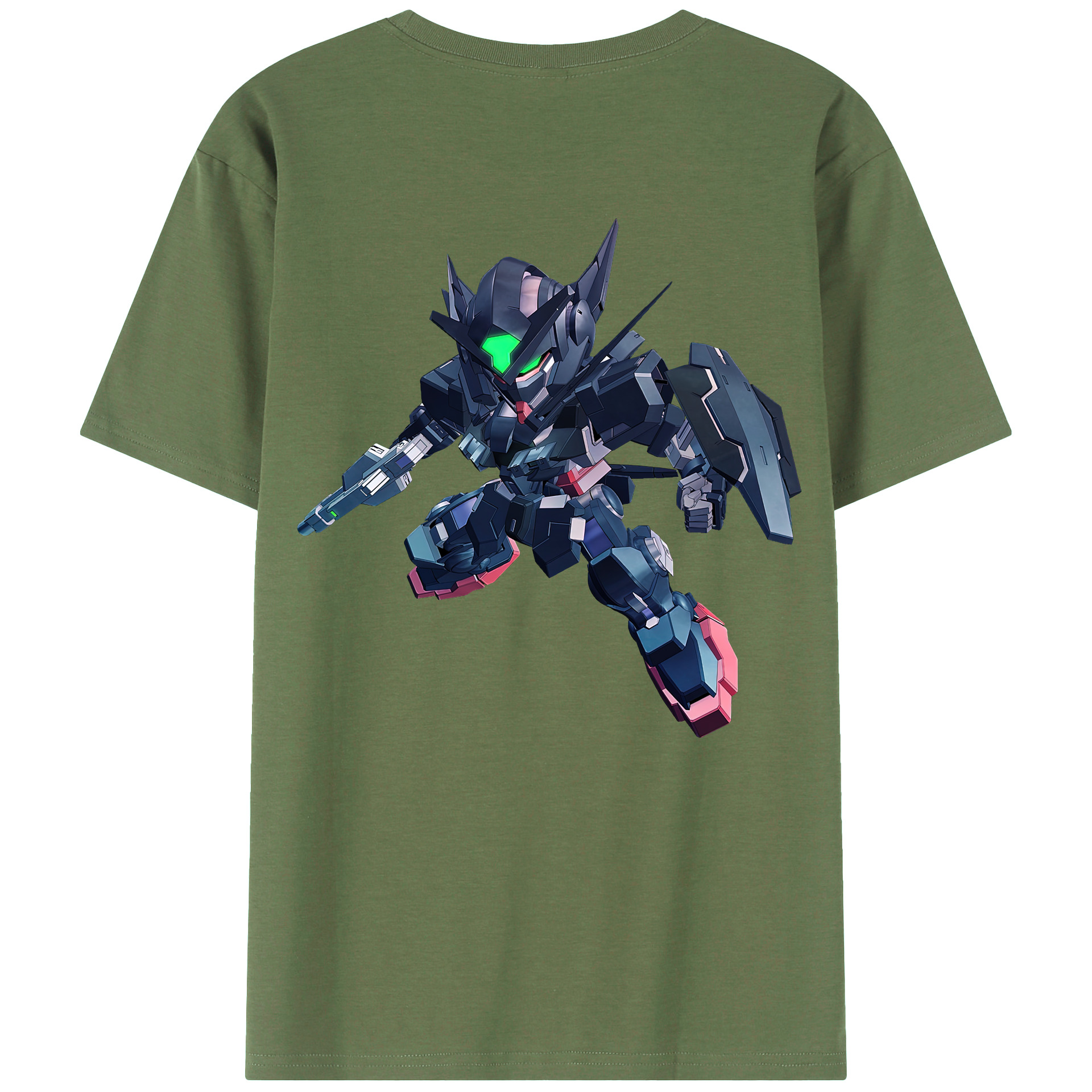 （画像用） 機動戦士ガンダム Mobile Suit Gundam 綿100％ メンズ半袖Tシャツ（バックプリント） 通気性